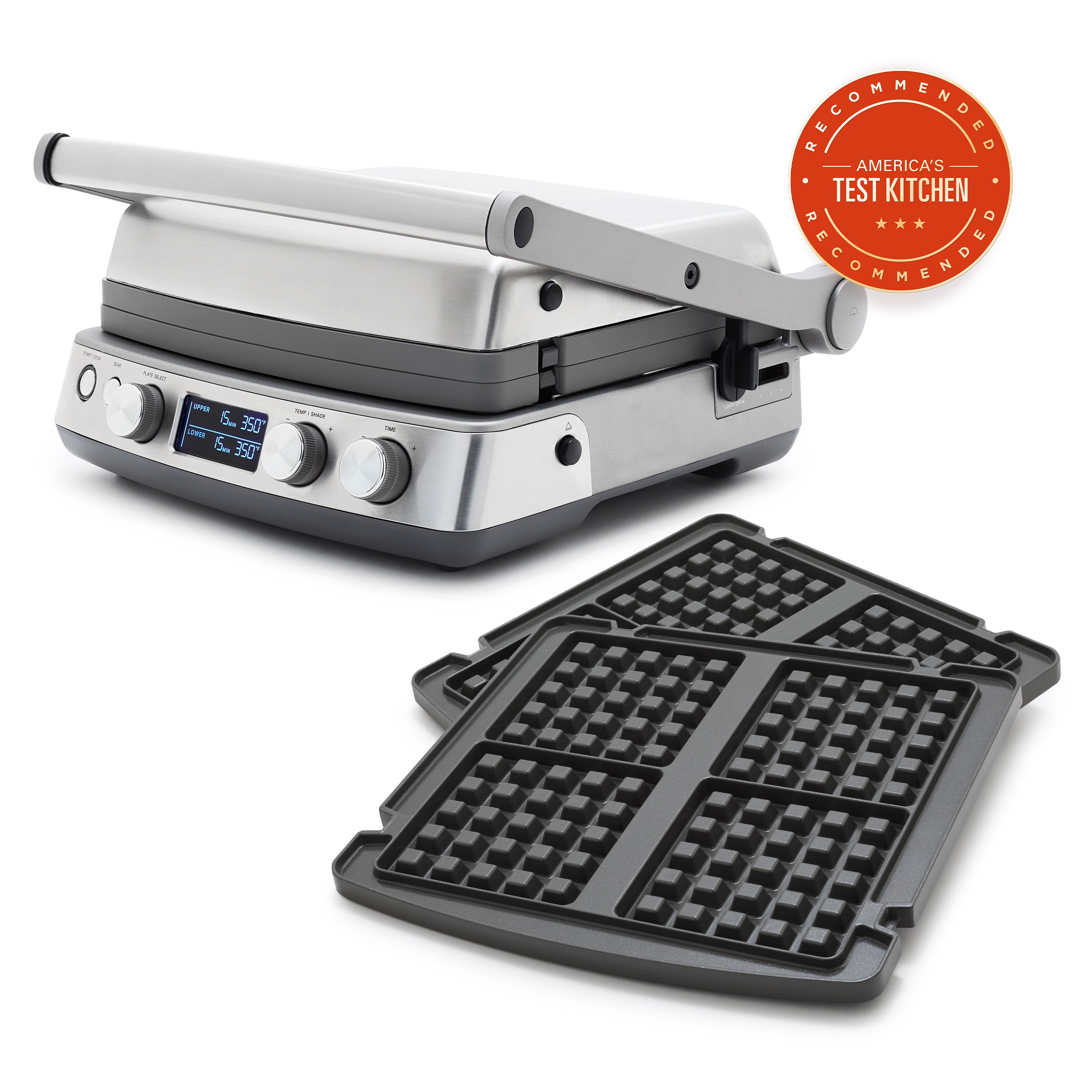 Elite Multi Grill Griddle with Waffle Plates | Premiere Stainless Steel
