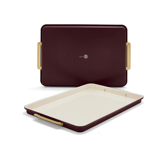 Reserve Bakeware 2-Piece 13" x 18" Half Sheet Pan Set | Bordeaux