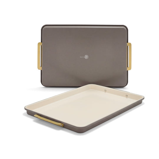 Reserve Bakeware 2-Piece 13" x 18" Half Sheet Pan Set | Latte