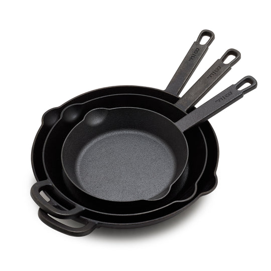 Bobby Flay by GreenPan 8", 10" and 12" Cast Iron Frypan Set