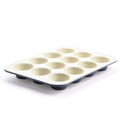 GreenLife Ceramic Nonstick Muffin Pan | Navy