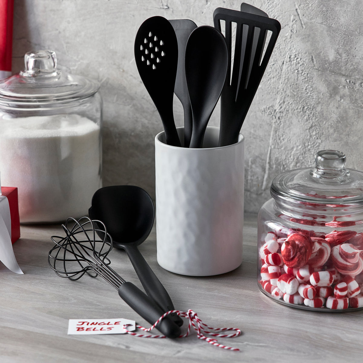 Premiere Silicone 8-Piece Utensil and Crock Set | Black