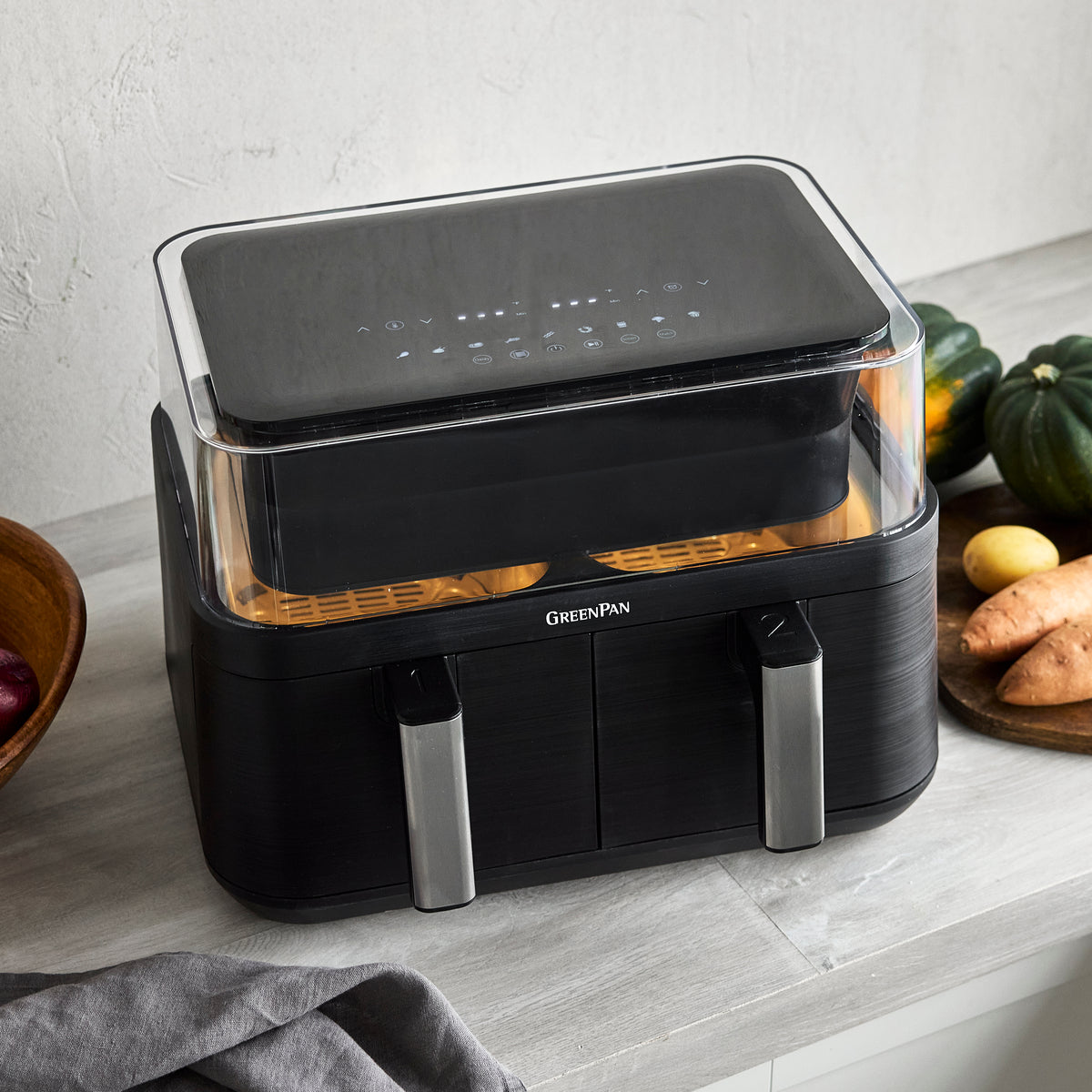 Bistro 10-Quart 360˚ Clear View Double Air Fryer