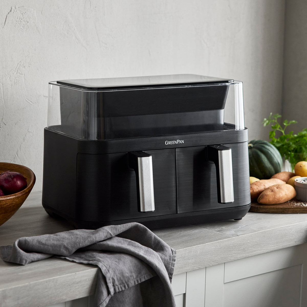 Bistro 10-Quart 360˚ Clear View Double Air Fryer