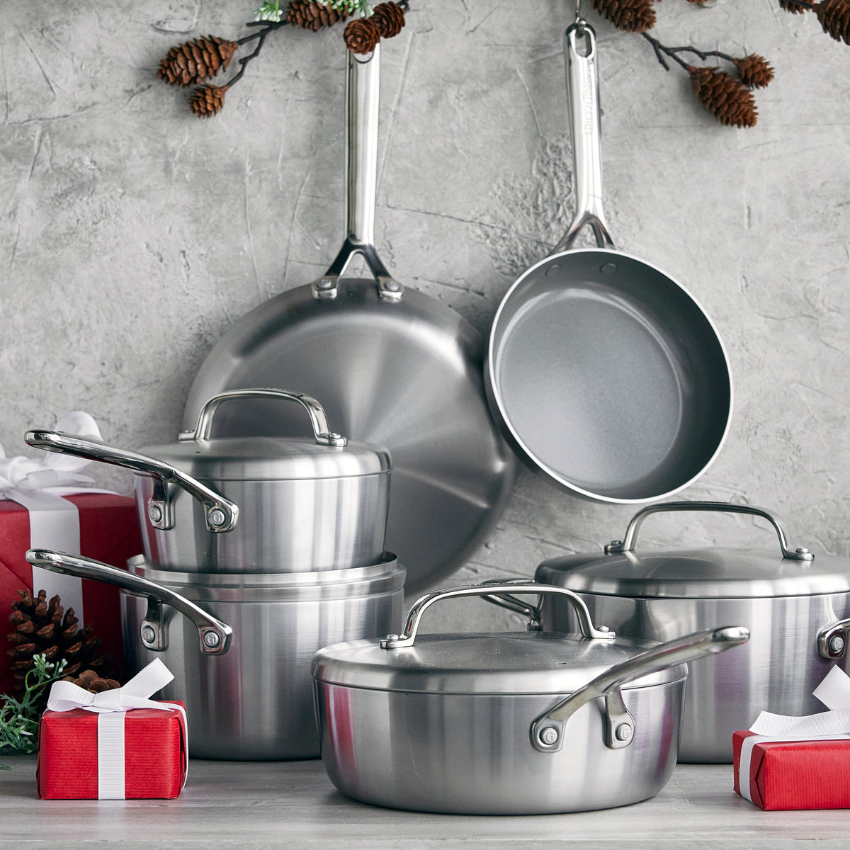 GP5 Stainless Steel 10-Piece Cookware Set | Mirror Handles