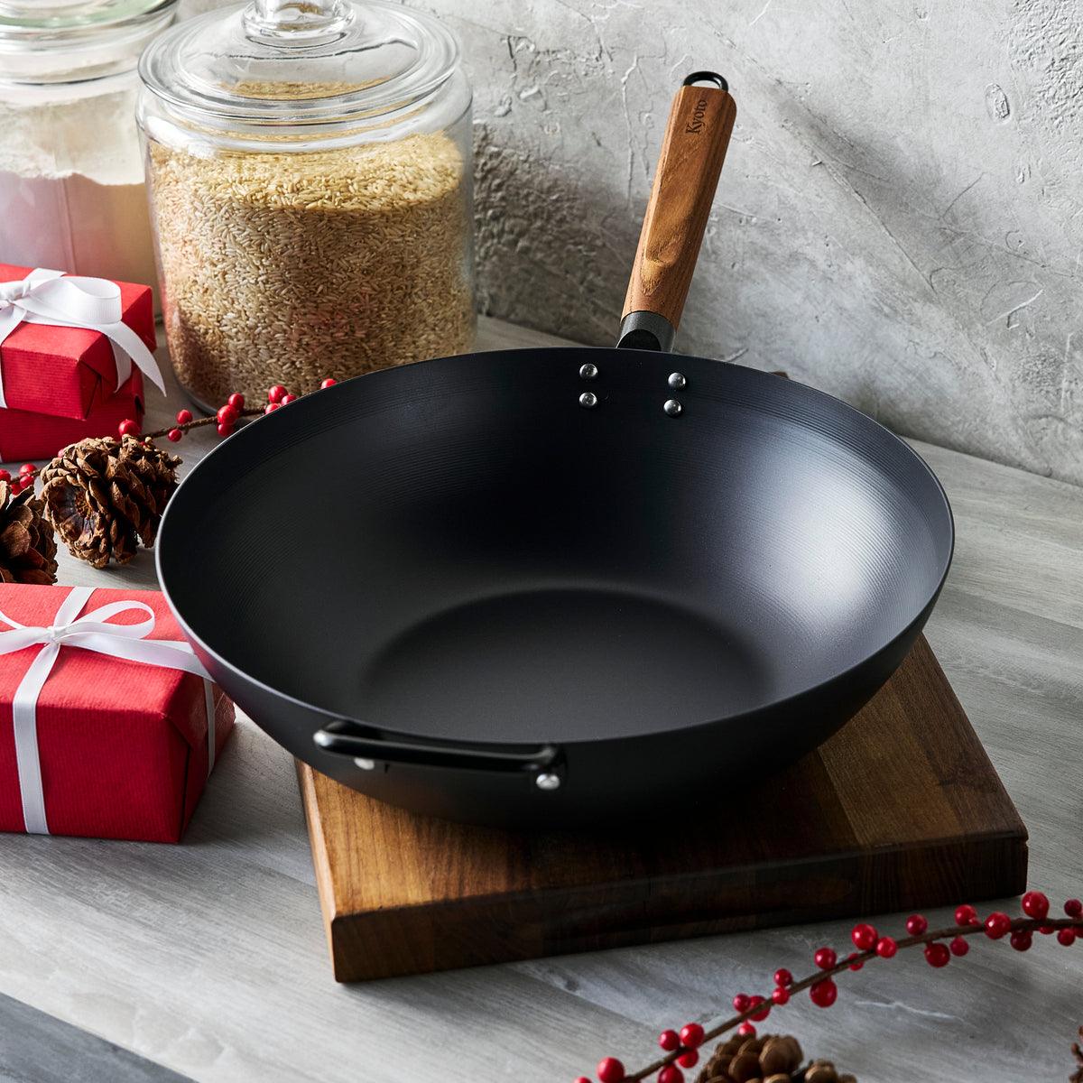 Kyoto Carbon Steel 14" Wok