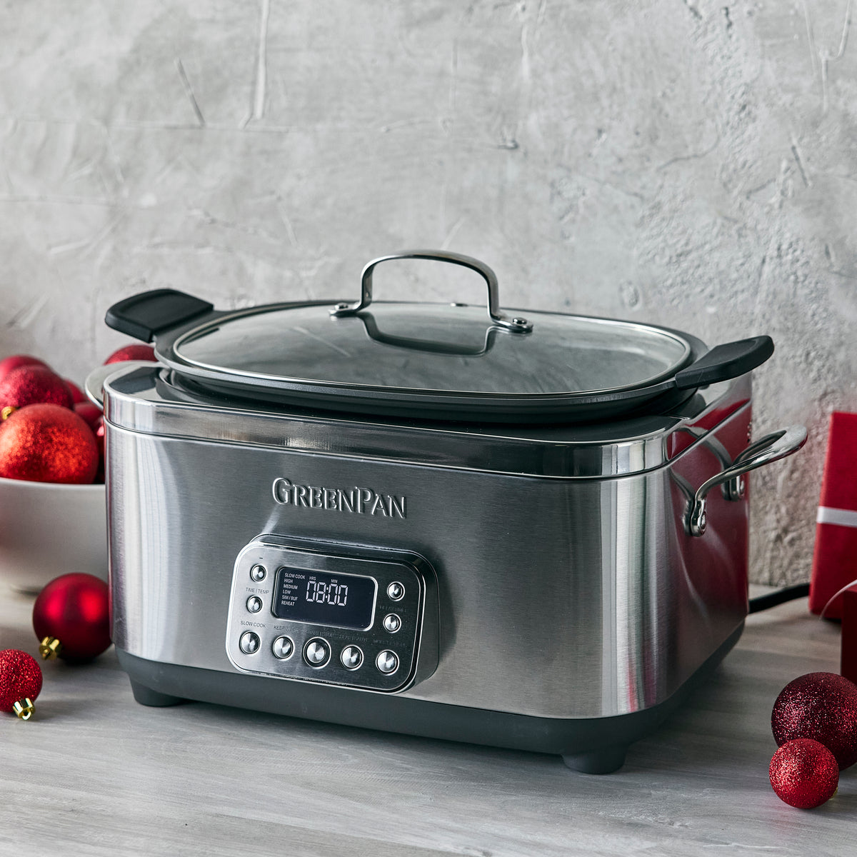 Elite 14-in-1 6-Quart Slow Cooker | Premiere Stainless Steel