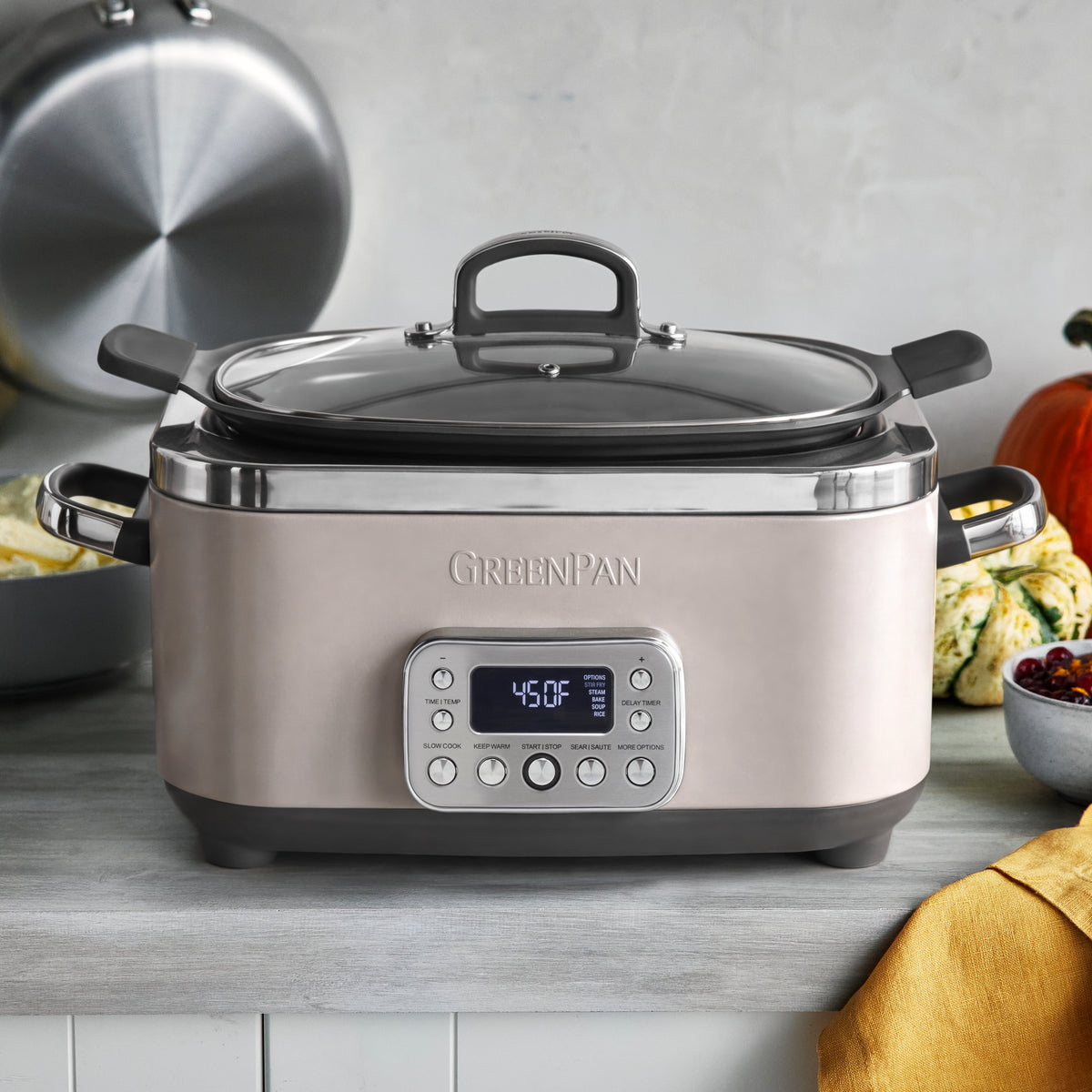 Elite 14-in-1 6-Quart Slow Cooker | Clay | GreenPan US