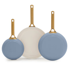 Reserve Pro Ceramic Nonstick 8", 10" and 12" Frypan Set | Ocean