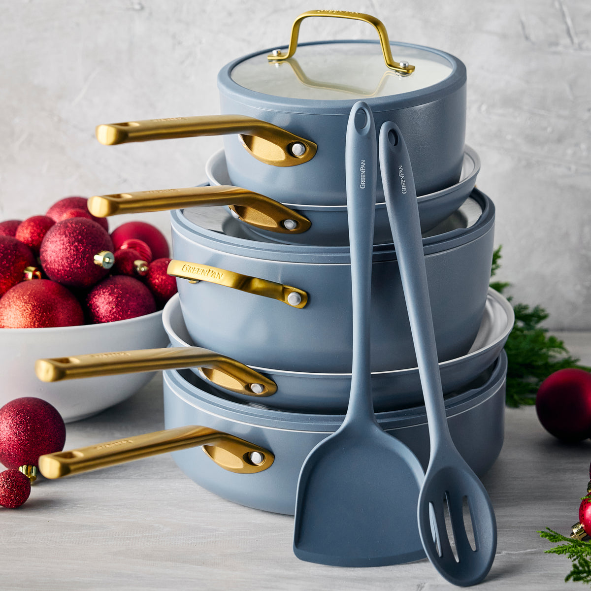 Reserve Pro Ceramic Nonstick 10-Piece Cookware Set | Ocean