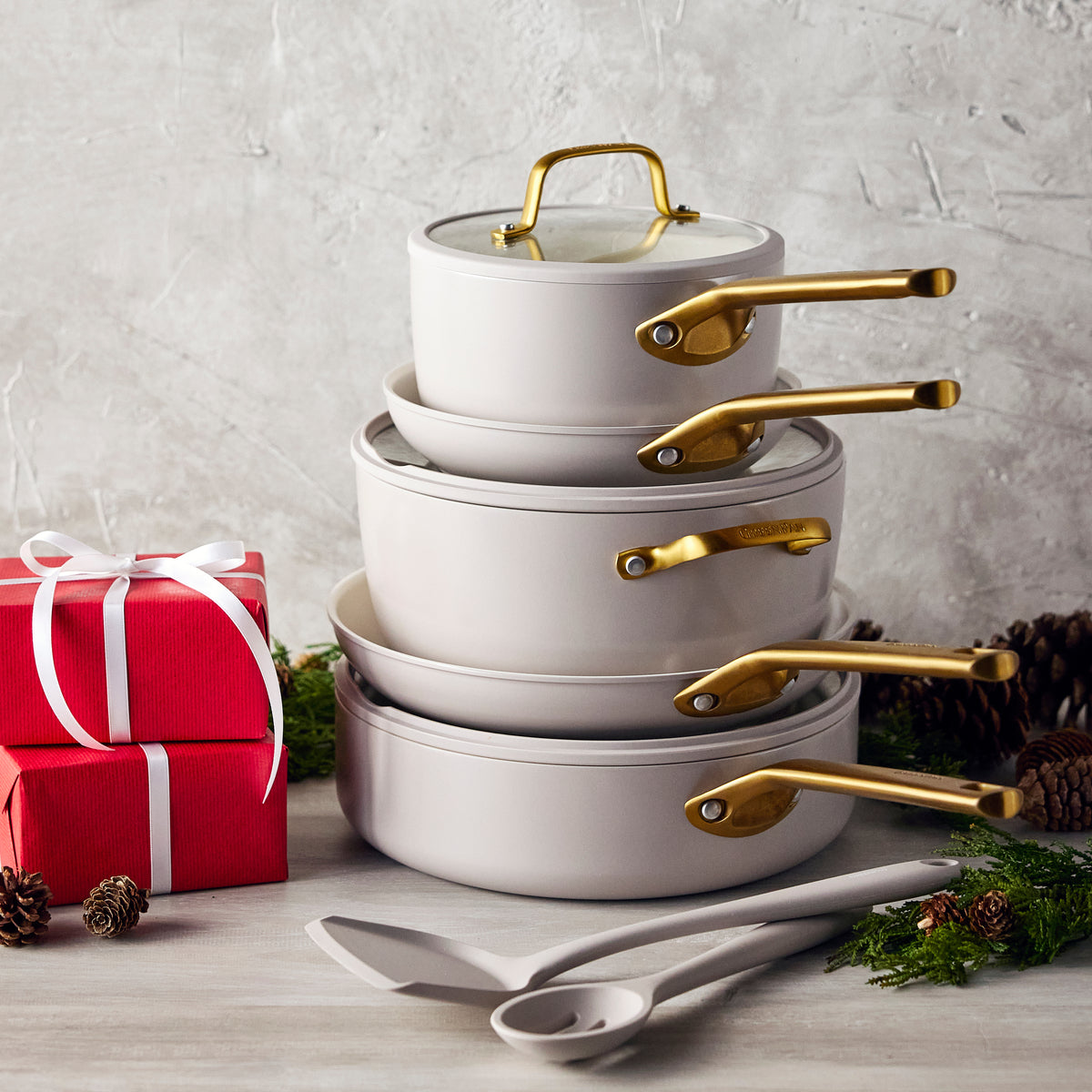 Reserve Pro Ceramic Nonstick 10-Piece Cookware Set | Oyster