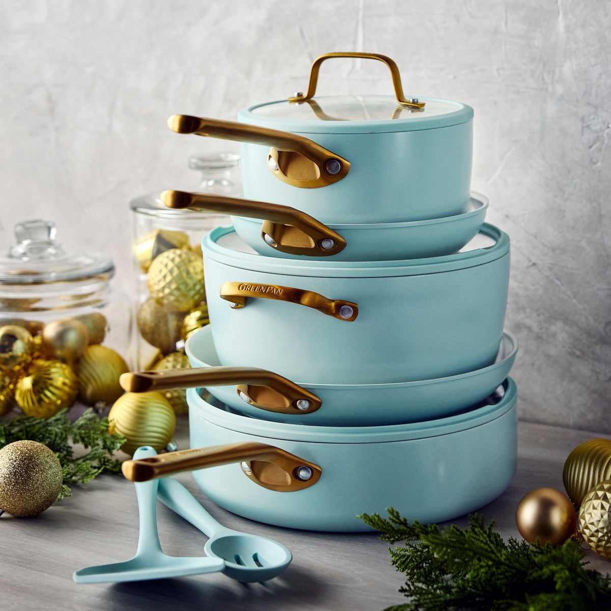 Reserve Pro Ceramic Nonstick 10-Piece Cookware Set | Seaside