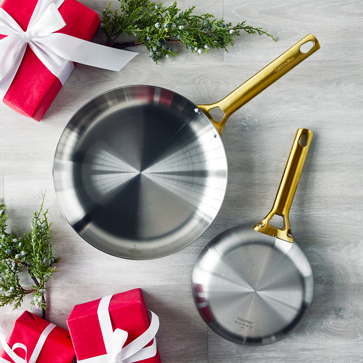 Reserve Stainless Steel 8", 10" and 12" Frypan Set