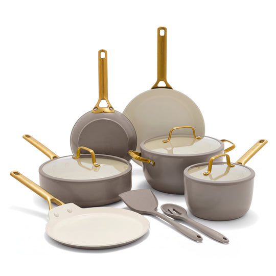 Reserve Pro Ceramic Nonstick 11-Piece Cookware Set | Latte