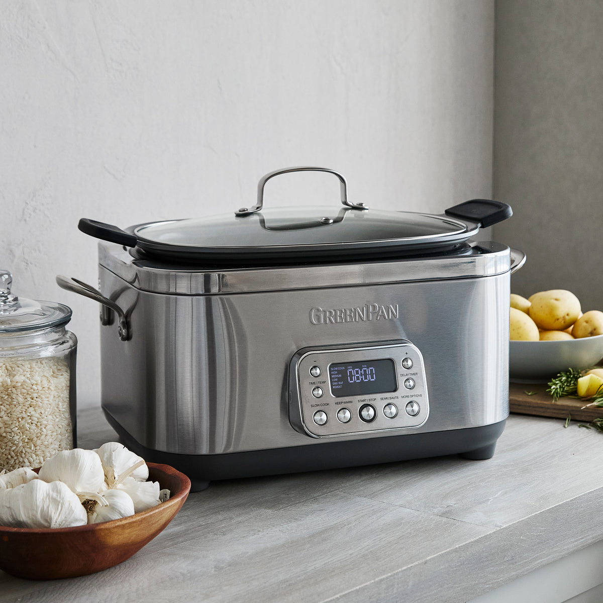 Elite 14-in-1 6-Quart Slow Cooker | Premiere Stainless Steel