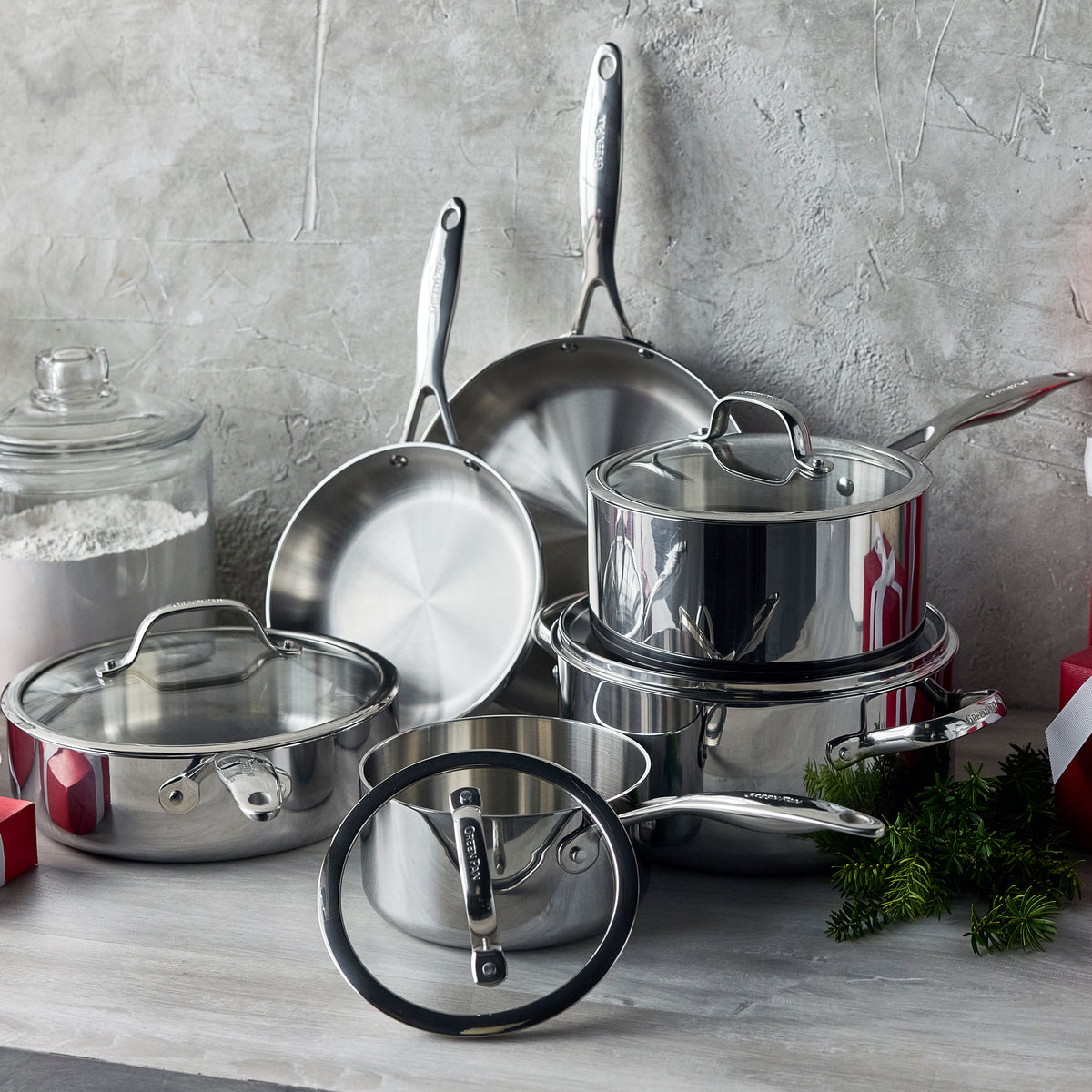 Valencia Pro Stainless Steel Uncoated 10-Piece Cookware Set