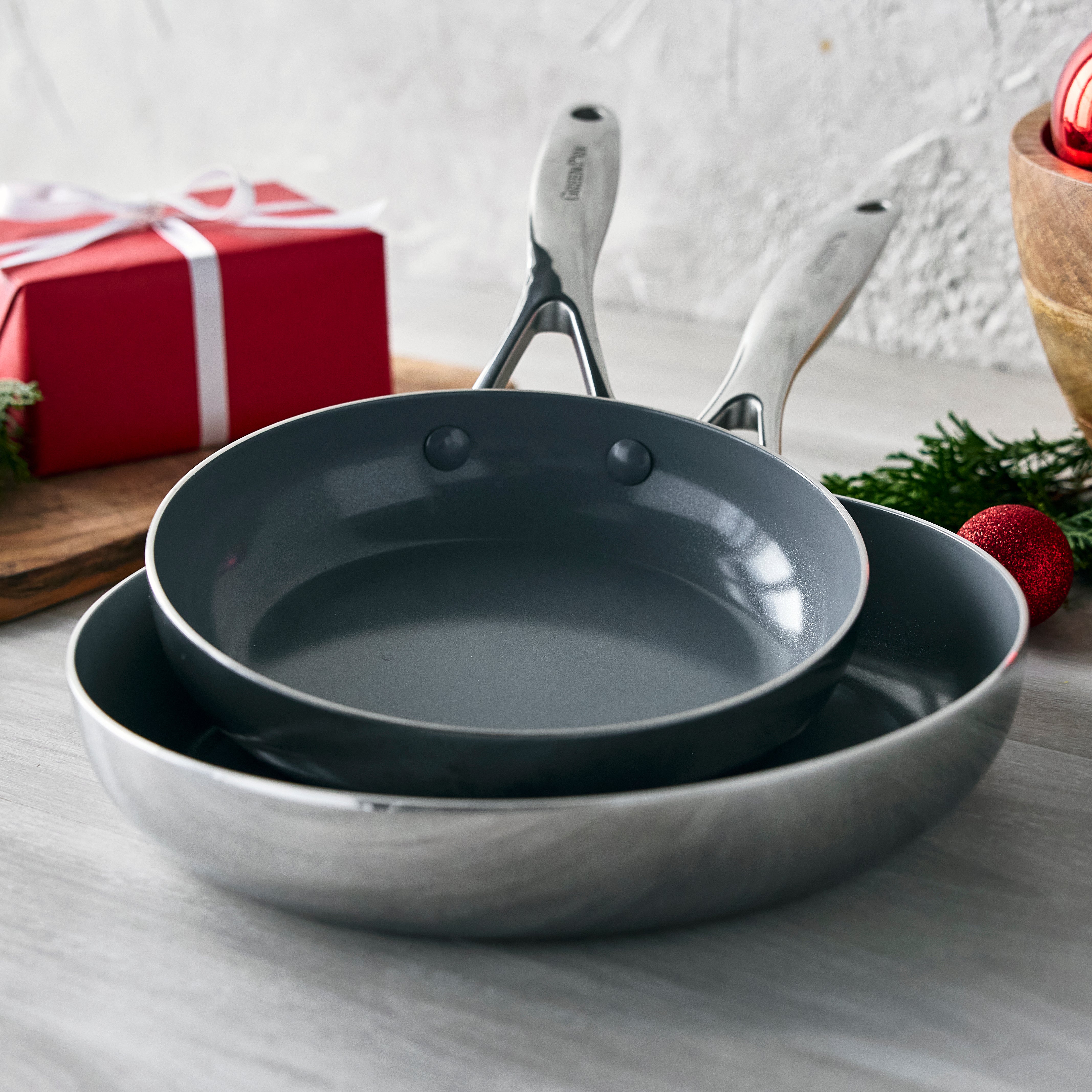 Valencia Pro Stainless Steel 8" and 10" Frypan Set