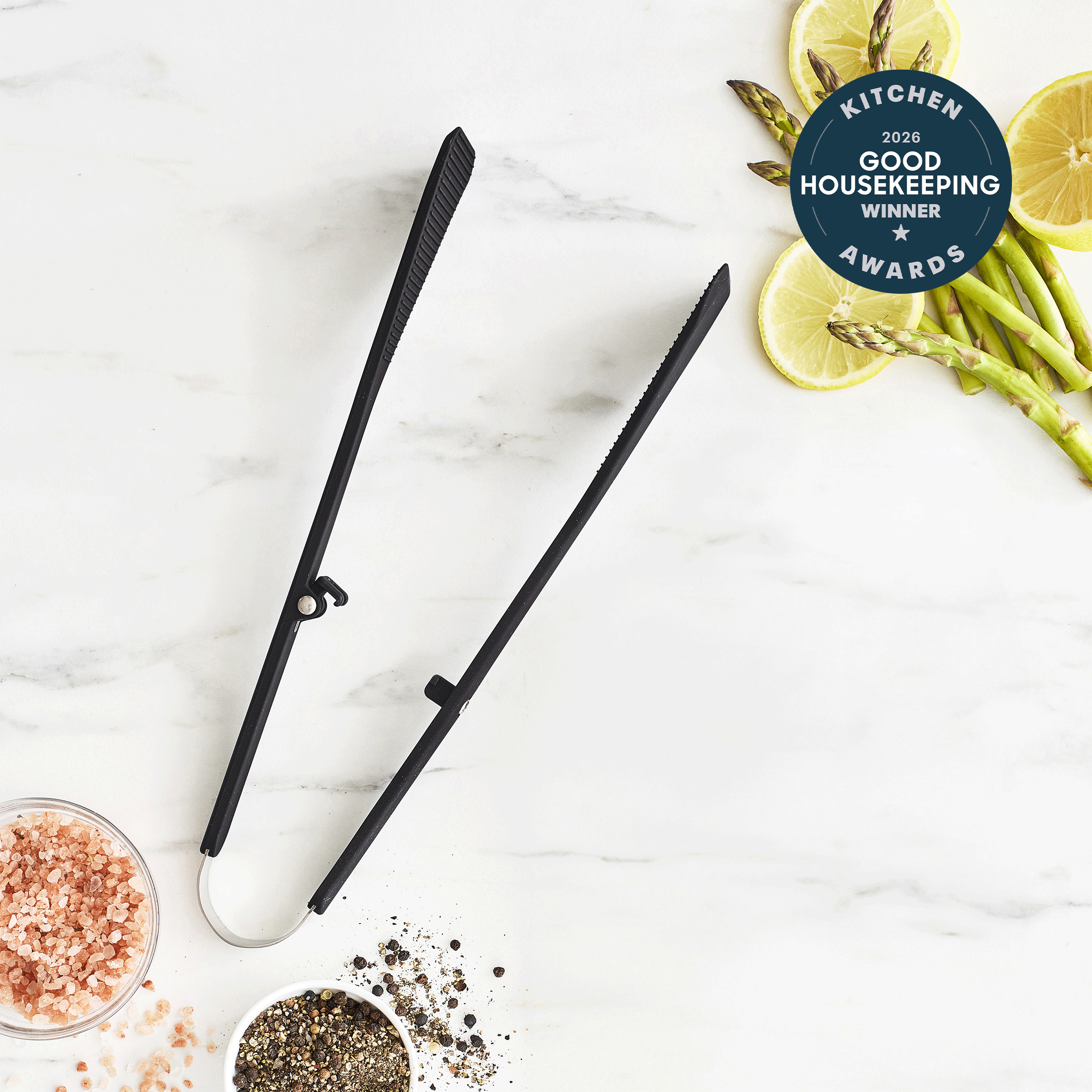 Premiere Silicone Wide Tongs | Black