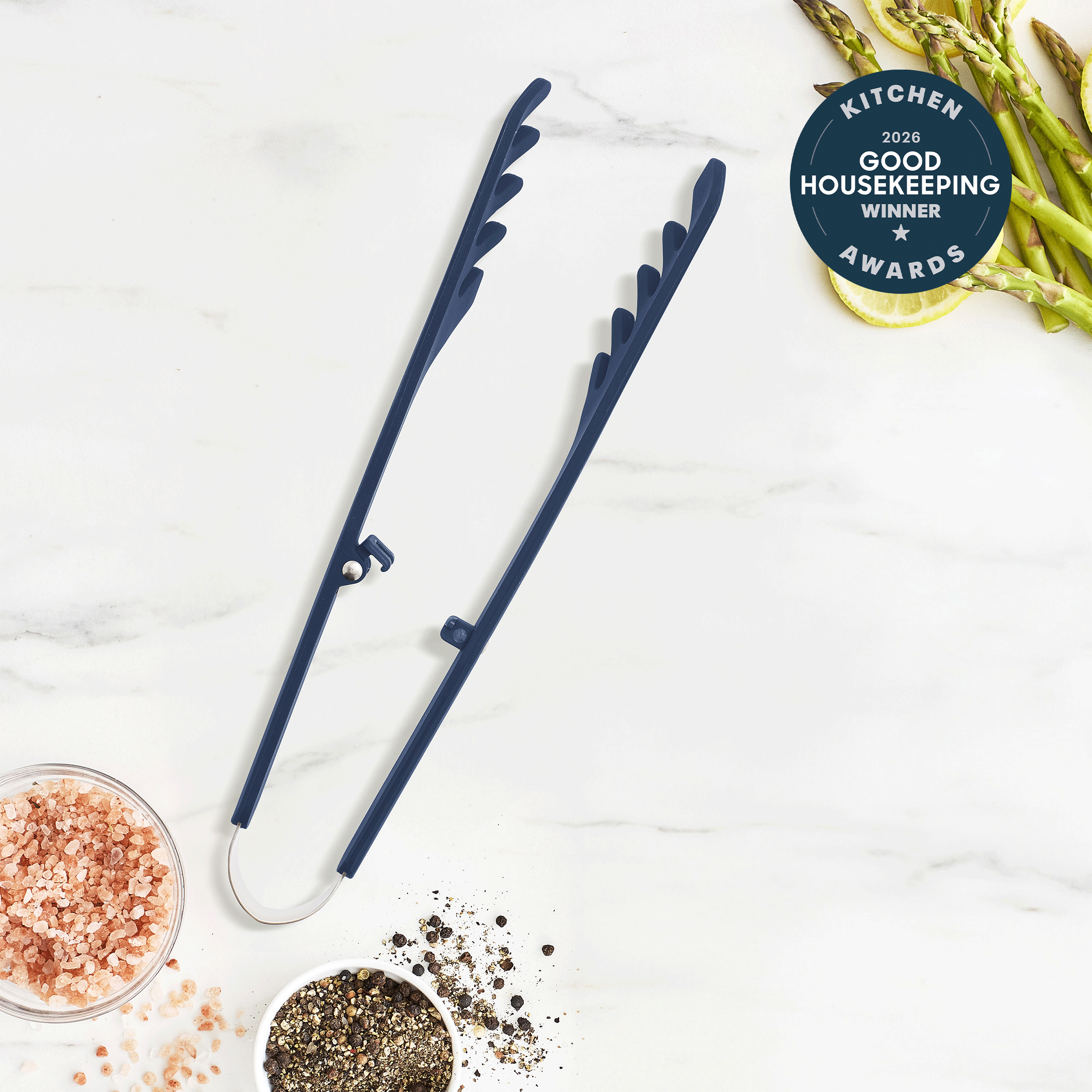 Premiere Silicone Locking Pasta Tongs | Oxford Blue