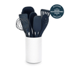 Premiere Silicone 8-Piece Utensil and Crock Set | Oxford Blue