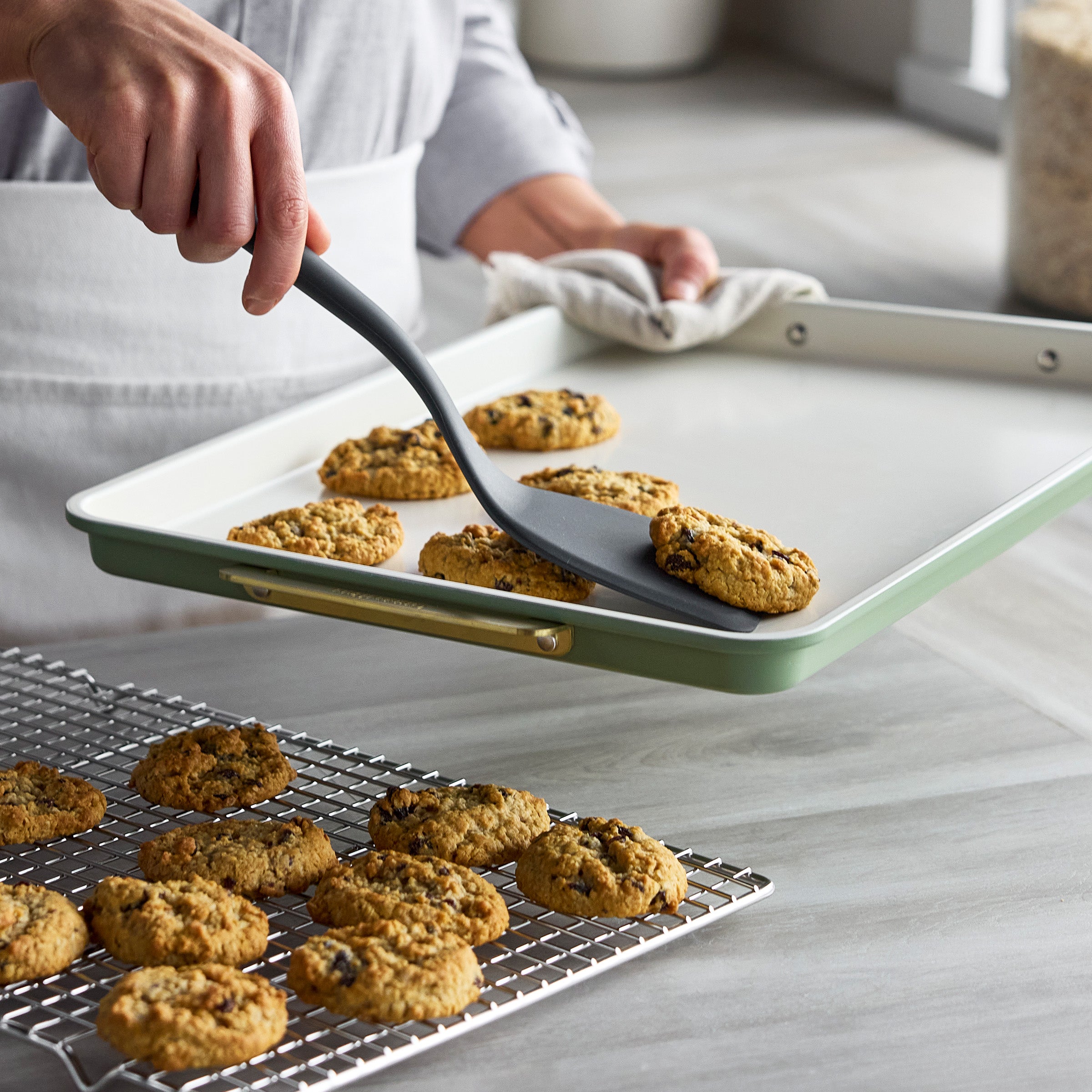Sage Rice Cookware Reserve Pro 18-Piece Cookware & Bakeware Set | Sage | GreenPan