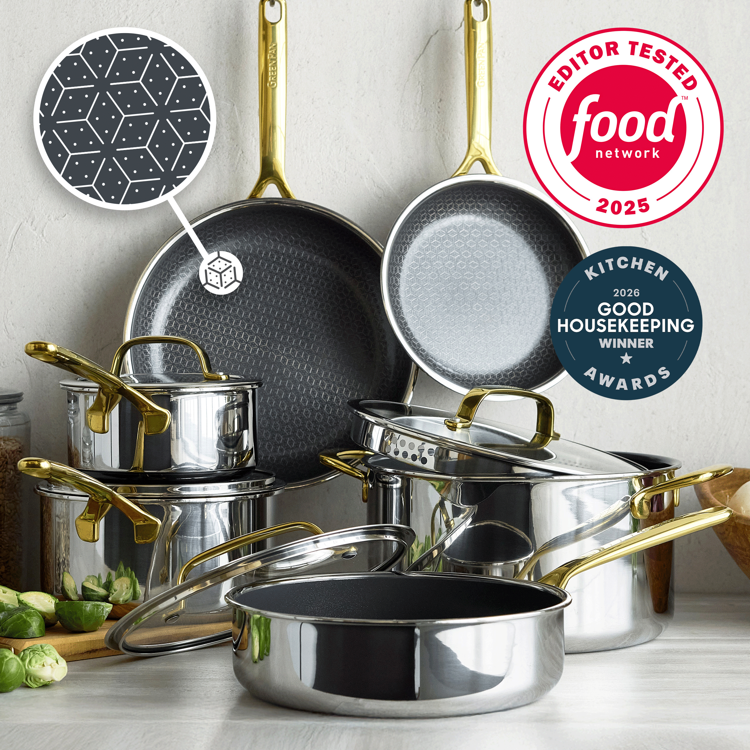 Spectra Gold Thermobond Hybrid Ceramic Nonstick 10-Piece Cookware Set