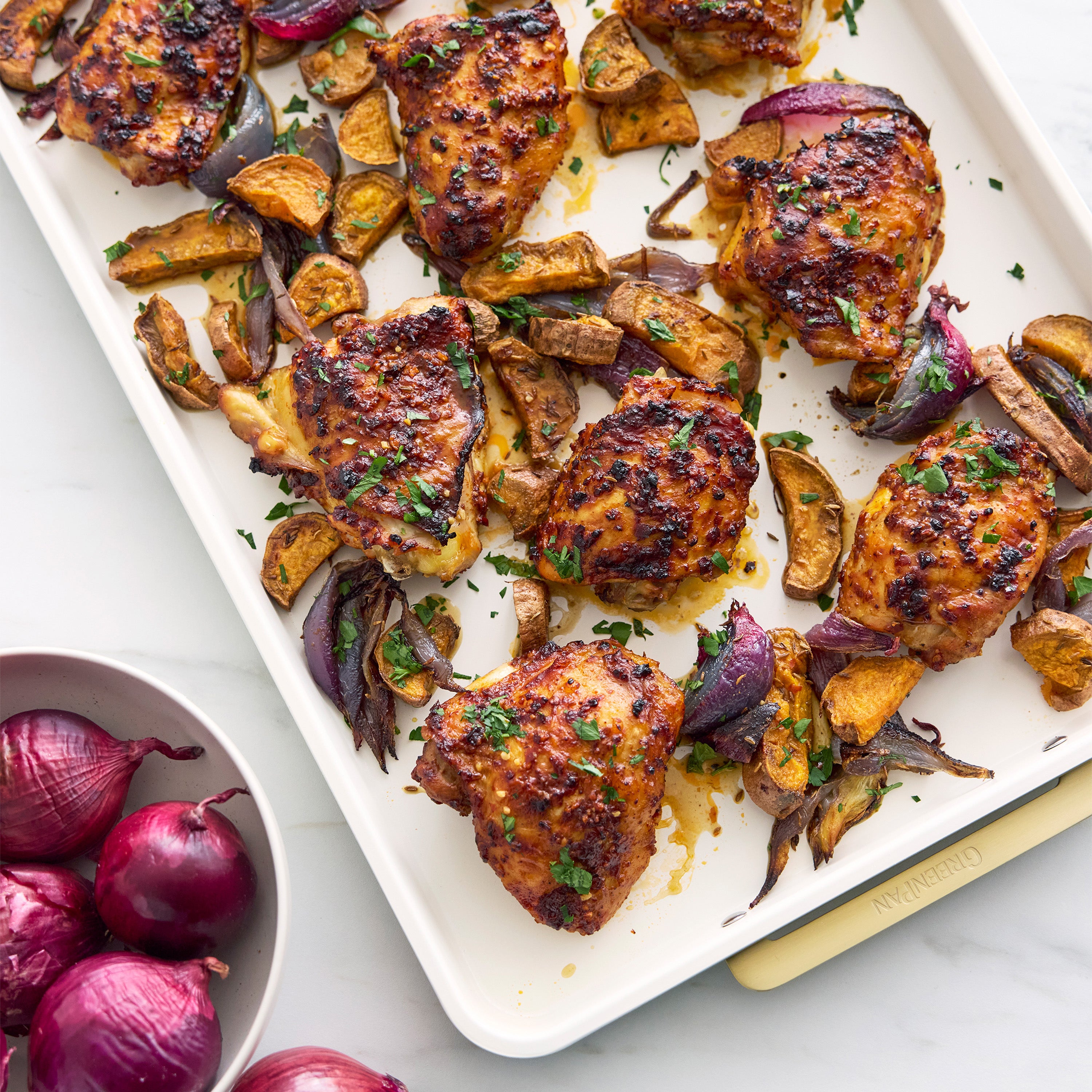 Reserve Bakeware 13" x 18" Half Sheet Pan with Cooling Rack | Cream