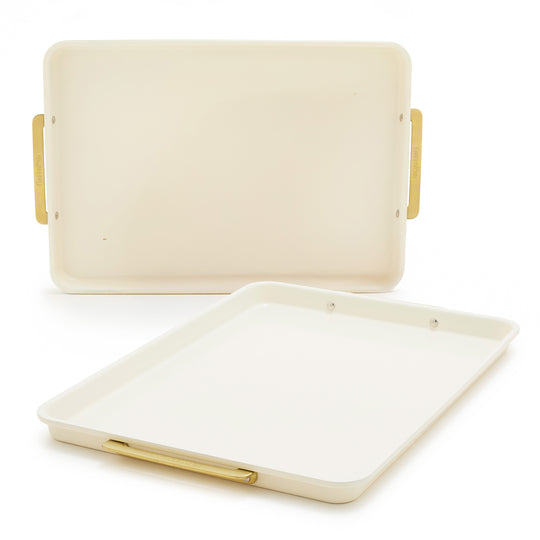 Reserve Bakeware 2-Piece 13" x 18" Half Sheet Pan Set | Cream