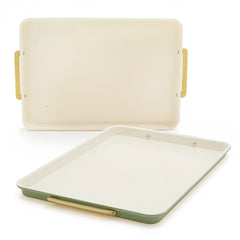Reserve Bakeware 2-Piece 13" x 18" Half Sheet Pan Set | Sage