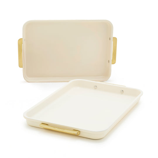 Reserve Bakeware 2-Piece 13" x 9" Quarter Sheet Pan Set | Cream