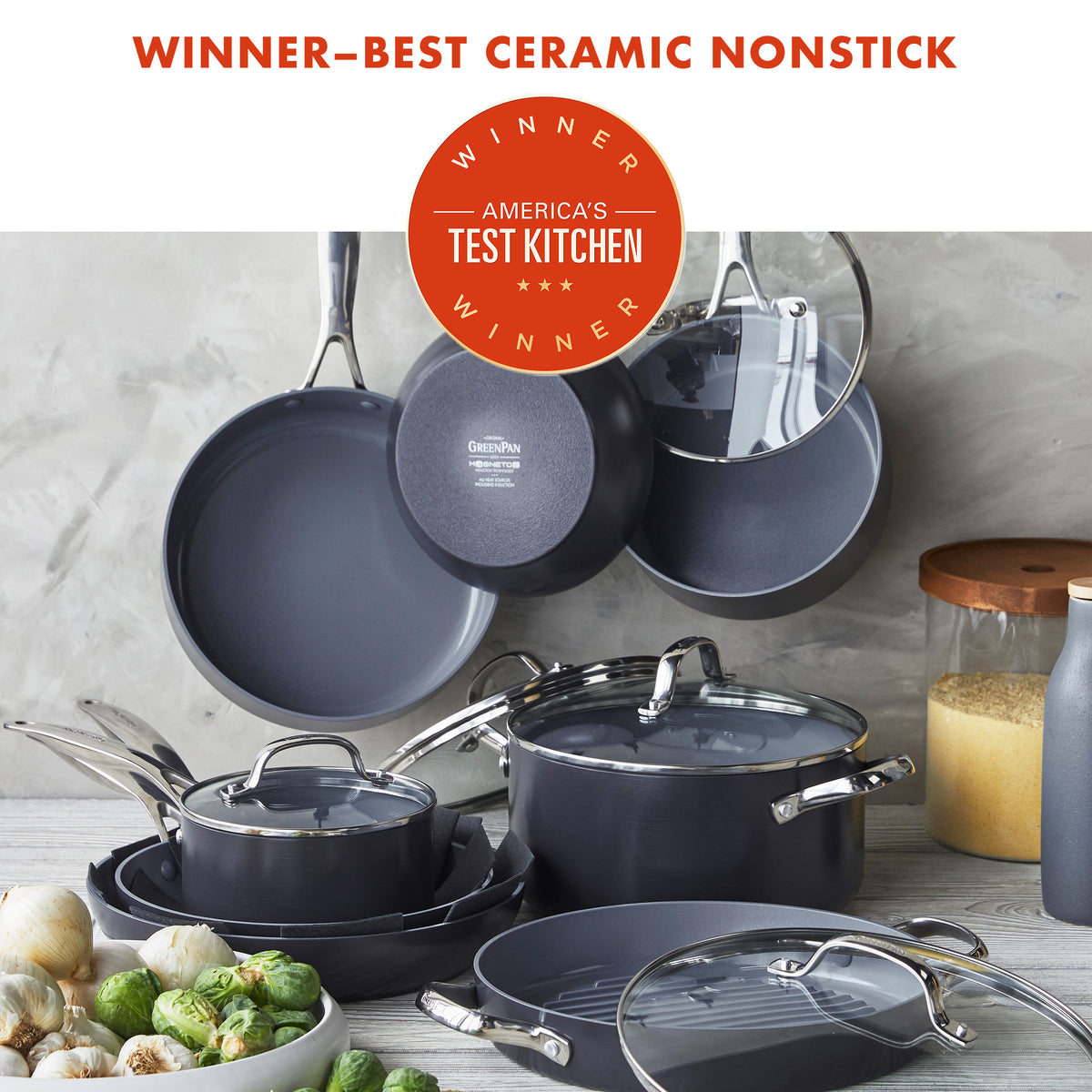 GreenPan Valencia Pro Ceramic Non-Stick Cookware Set