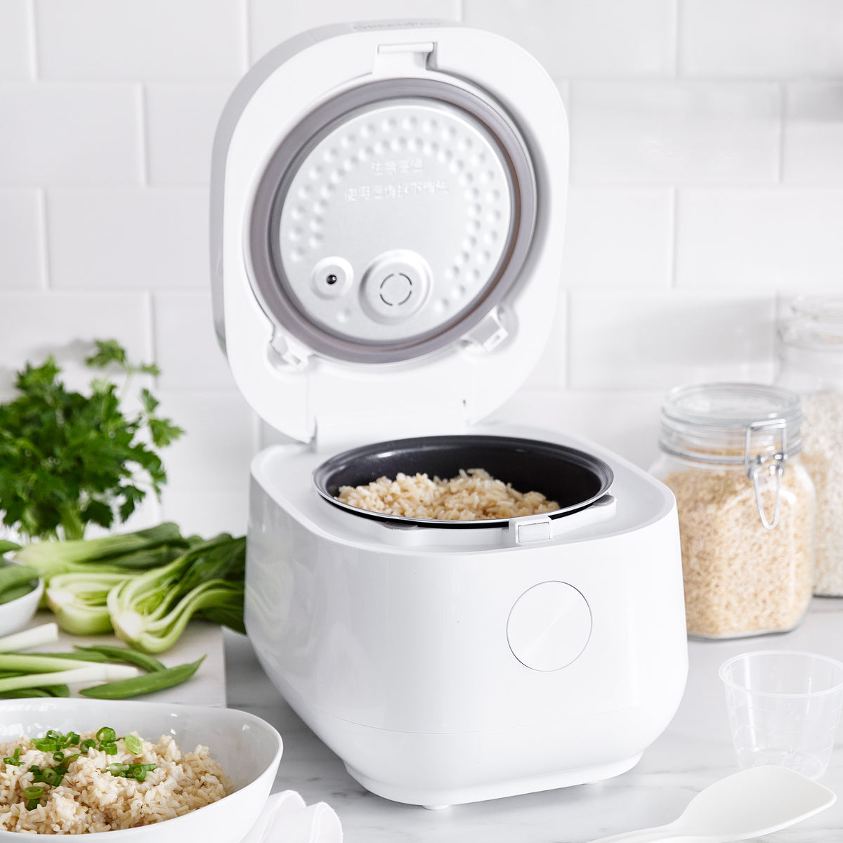 Bistro 8-Cup Traditional Rice Cooker | White | © GreenPan Official Store
