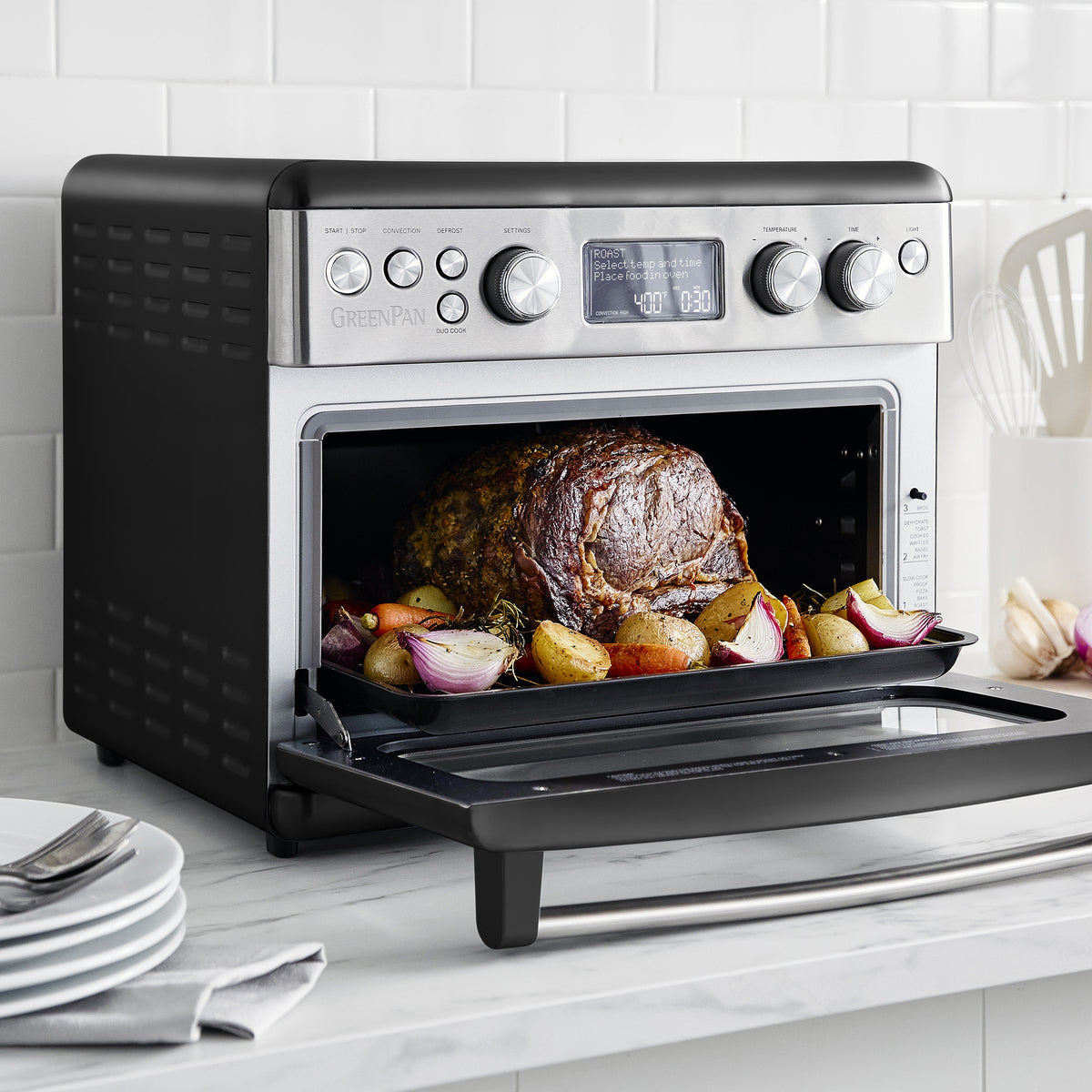 Elite Convection Air Fry Oven Featuring PFAS-Free Nonstick | Premiere  Stainless Steel