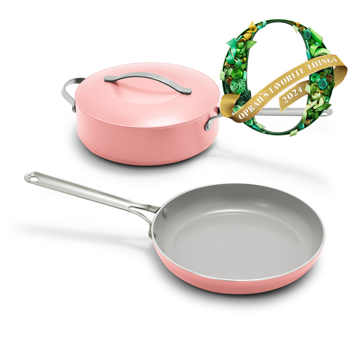 Nova Ceramic Nonstick 3-Piece Cookware Set | Coral | GreenPan