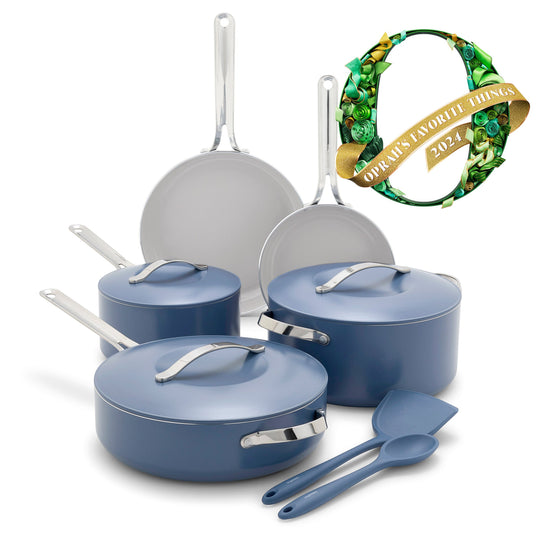 Nova Ceramic Nonstick 10-Piece Cookware Set | Ocean