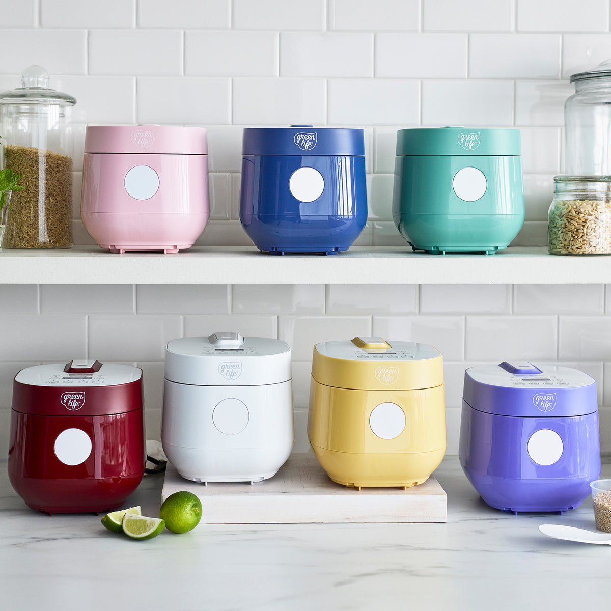 Green Rice Cook Unity GreenLife 4-Cup Rice & Grains Cooker | Blue | GreenPan