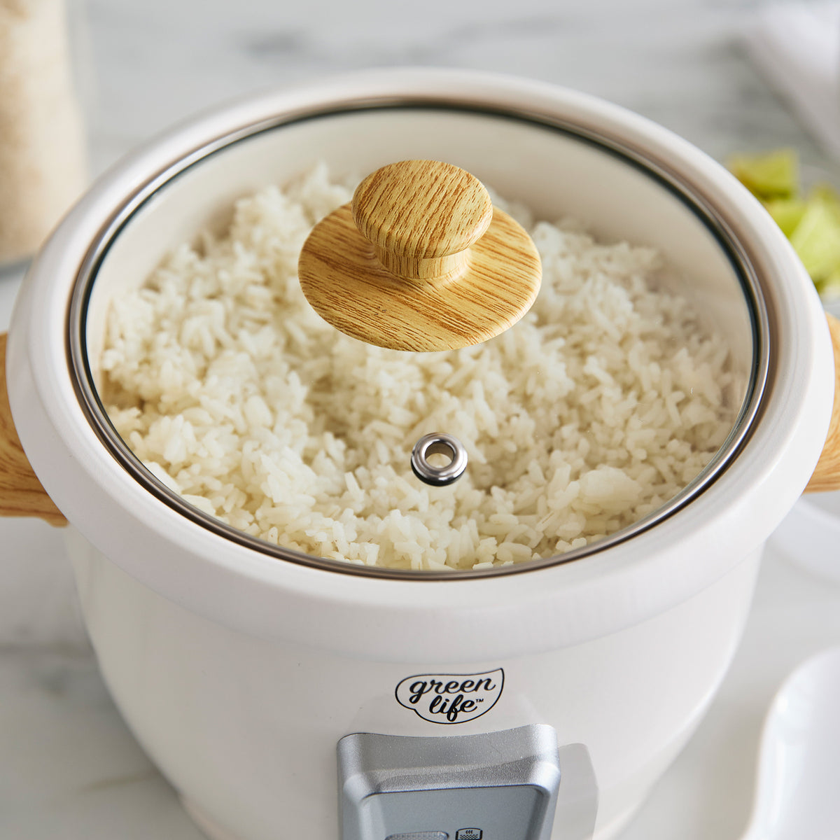 GreenLife 6-Cup Rice Cooker | Cream | GreenPan