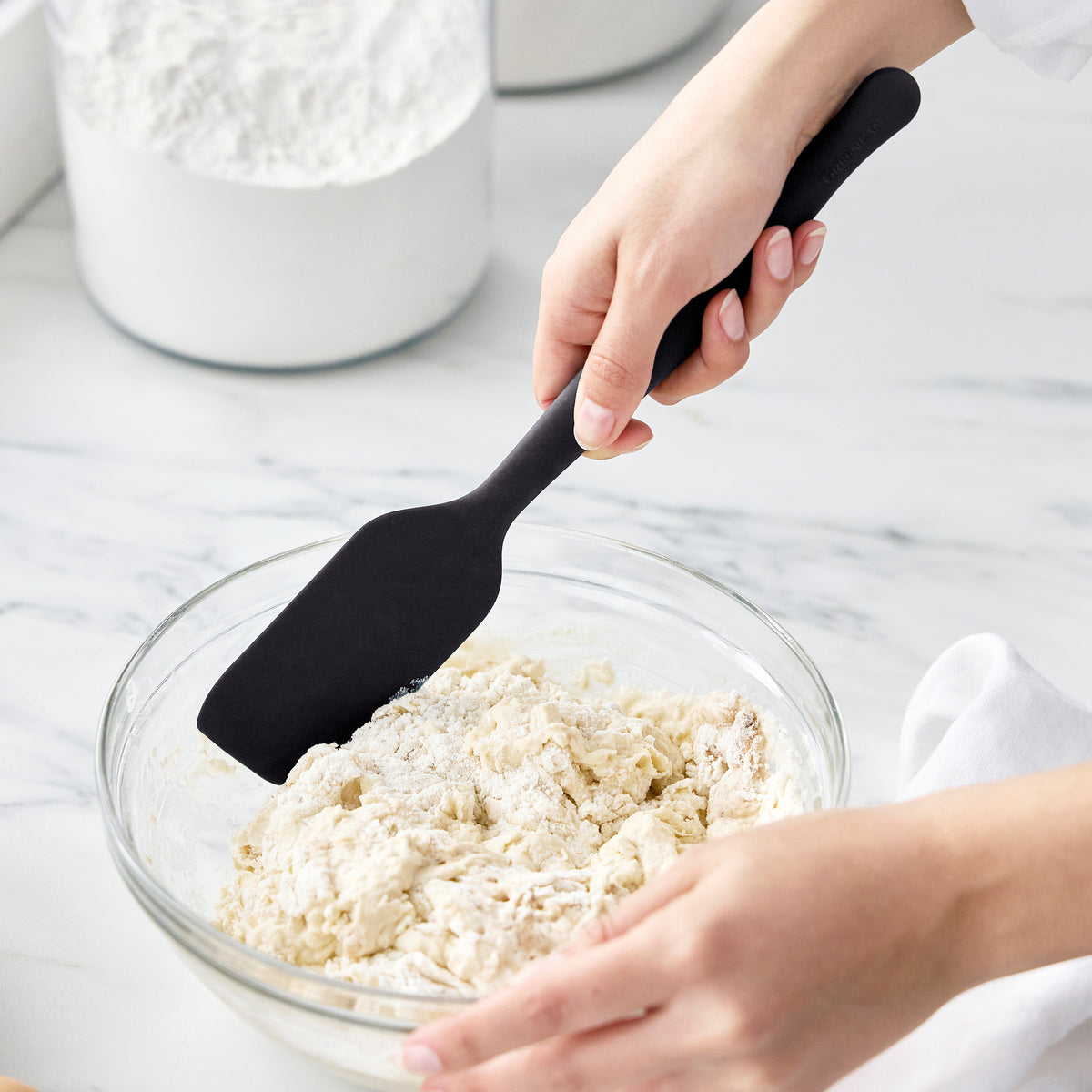Silicone dough scraper