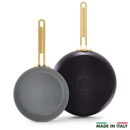Stanley Tucci™ Ceramic Nonstick 8" and 10" Frypan Set | Calabrian Fig