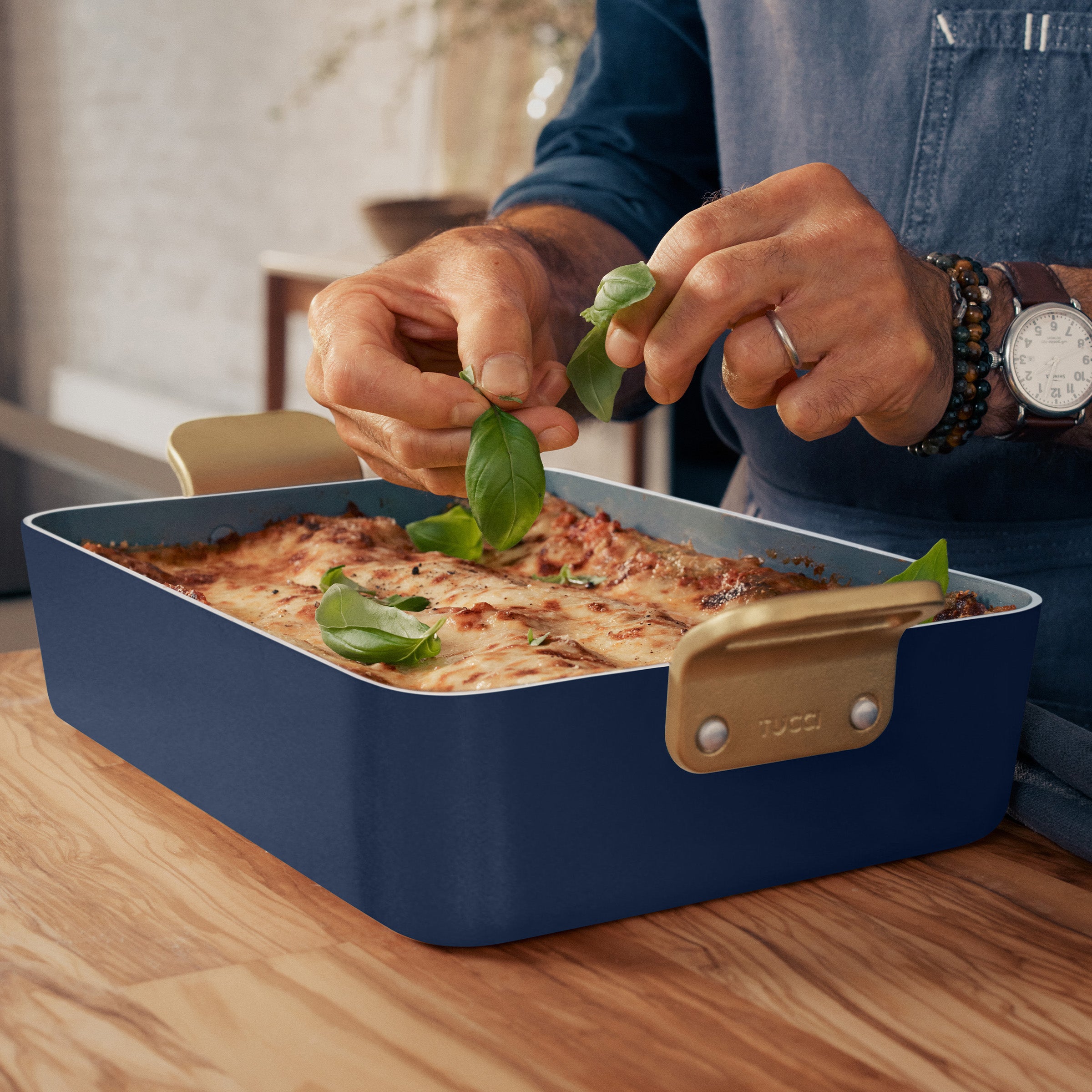 Stanley Tucci™ Ceramic Nonstick Lasagna Pan | Marino Blue