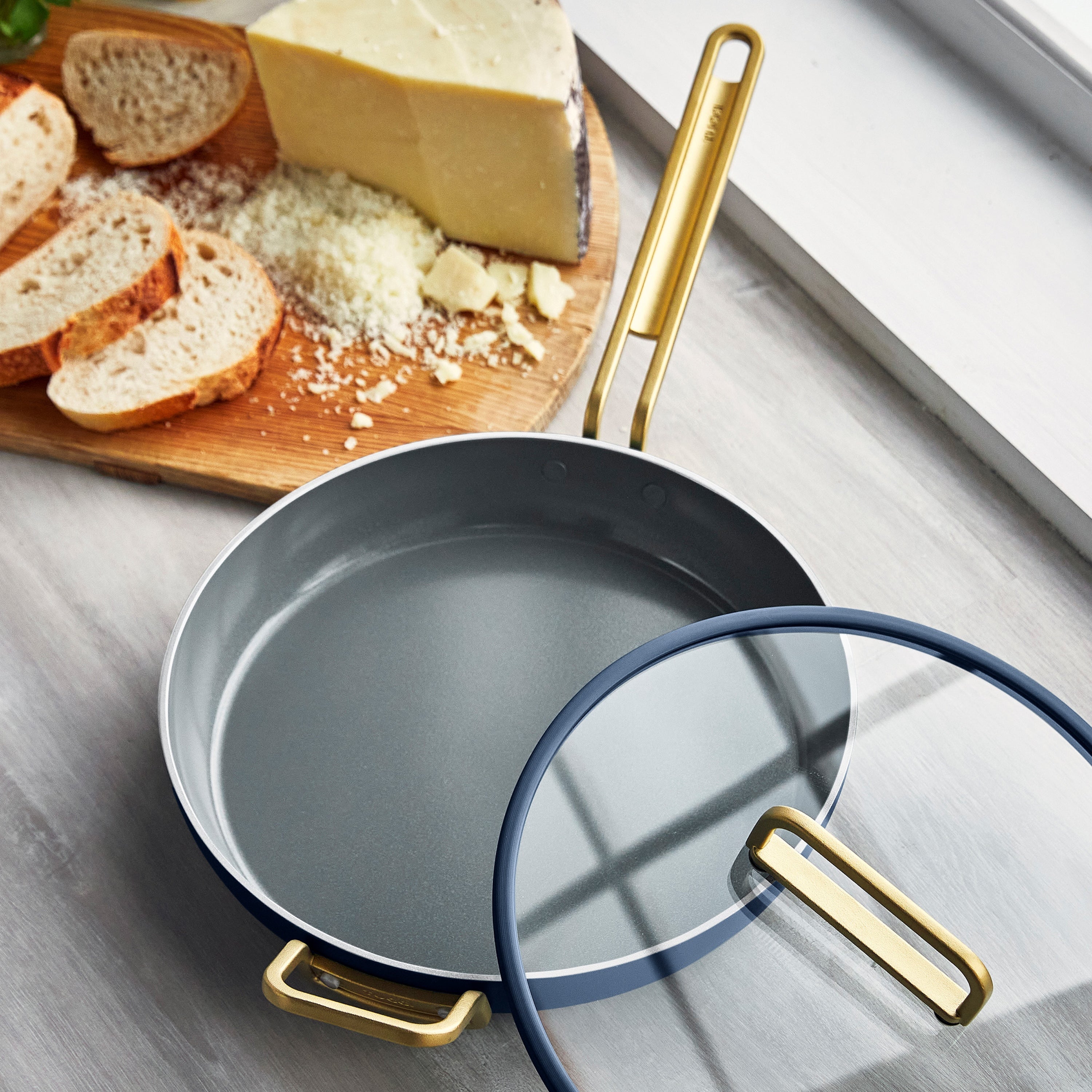 Stanley Tucci™ Ceramic Nonstick 10-Piece Cookware Set with the Tucci Cookbook | Marino Blue