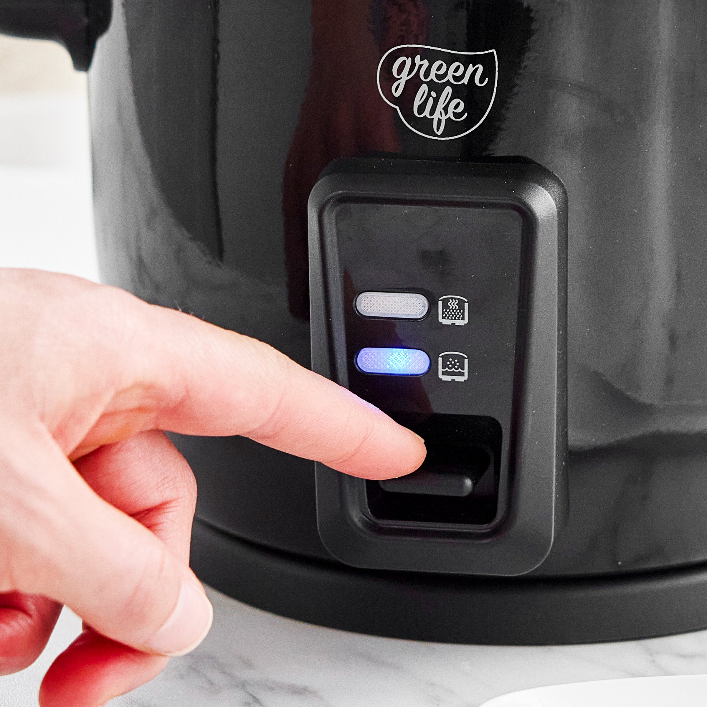 GreenLife 6-Cup Rice Cooker | Black