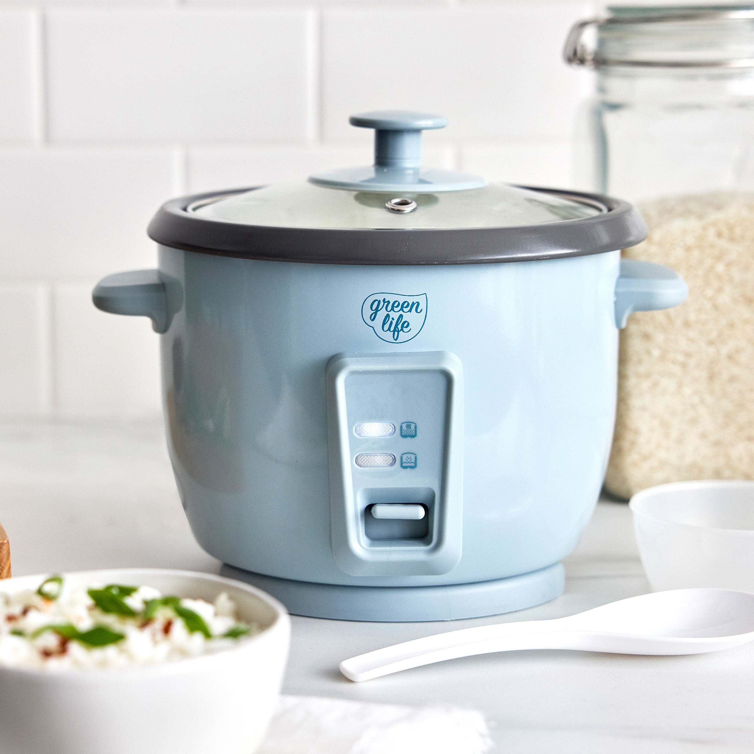 GreenLife 6-Cup Rice Cooker | Blue Haze