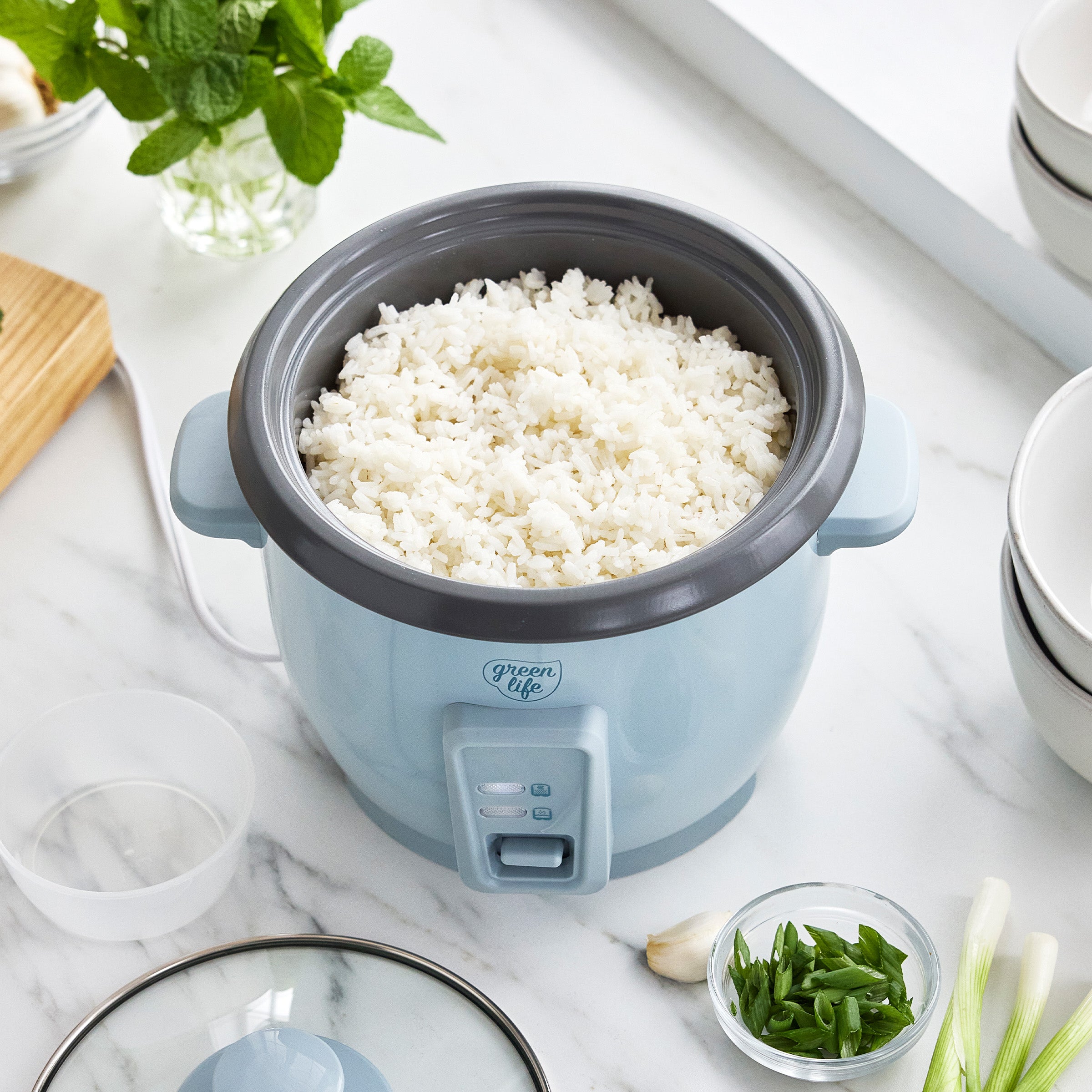 GreenLife 6-Cup Rice Cooker | Blue Haze