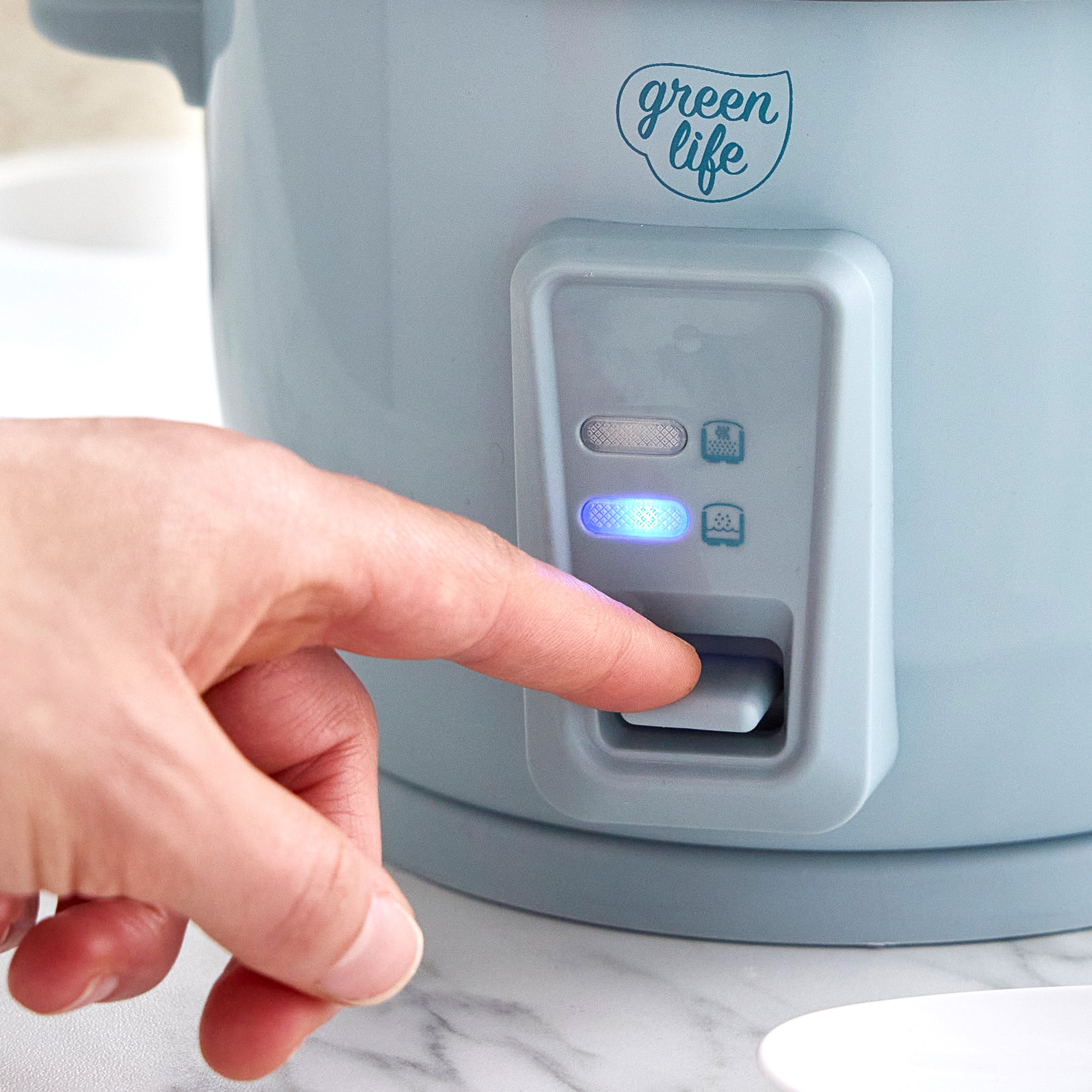 GreenLife 6-Cup Rice Cooker | Blue Haze