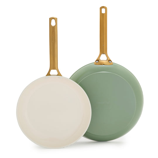 Reserve Pro Ceramic Nonstick 10" and 12" Frypan Set | Sage