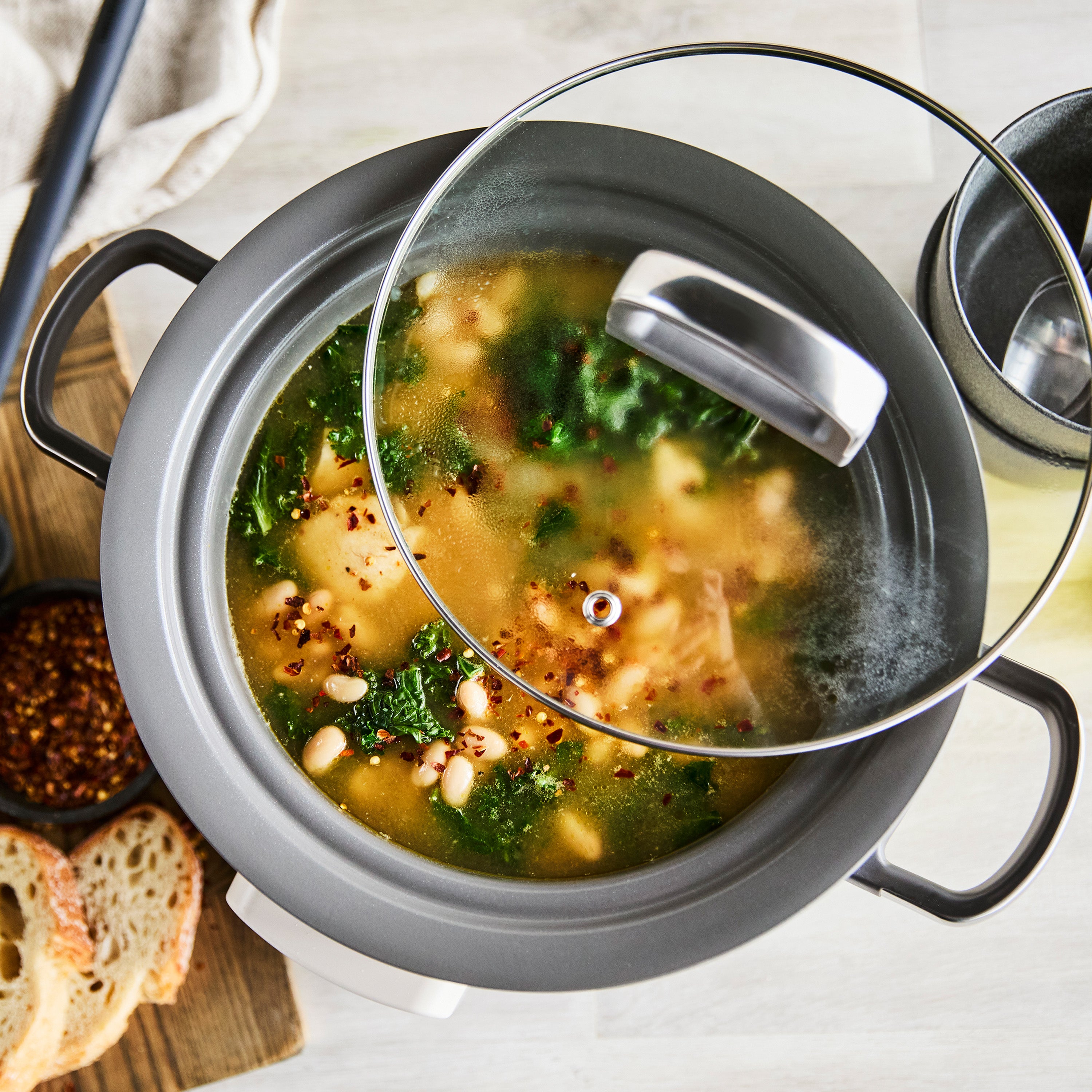 Bistro 4-Quart Slow Cooker with In-Pot Browning | Macadamia