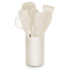 Premiere Silicone 8-Piece Utensil and Crock Set | Bisque