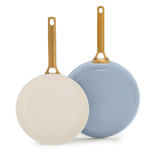Reserve Pro Ceramic Nonstick 10" and 12" Frypan Set | Glacier
