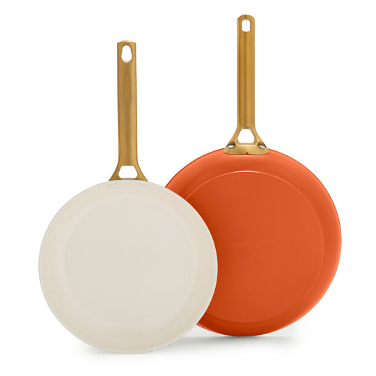 Reserve Pro Ceramic Nonstick 10" and 12" Frypan Set | Harvest
